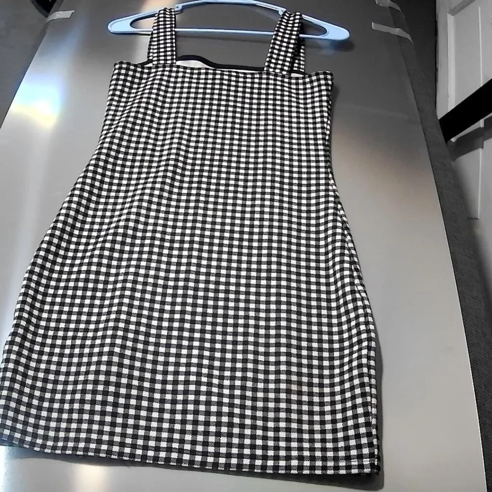Mini Checkered Cocktail Dress - Picture 4 of 4